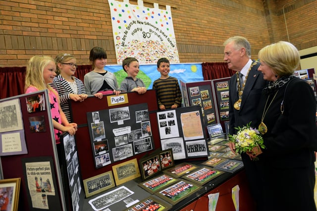 The Deputy Mayor and Mayoress of Sunderland Coun. Stuart Porthouse and his wife Marie were talking with Year 2 pupils at New Silksworth Infant School about the school's 80th anniversary celebrations. Were you there in 2013?
