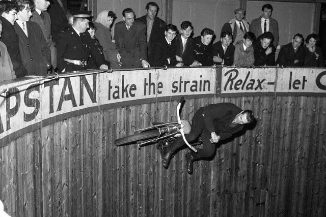 The Carnival came to Waverley Market in 1962 - featuring Wall of Death rider Cliff Codey.