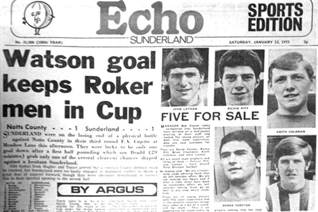 Sunderland's run almost ended before it began. It was only a Dave Watson goal which won them a replay at Roker Park.
