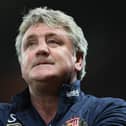 Steve Bruce of Sunderland watches from the touchline during the Barclays Premier League match between Manchester United and Sunderland at Old Trafford on November 5, 2011.