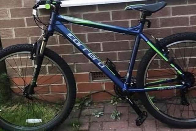 The bike was chained to a lamppost when it was taken from outside an address on Hipsburn Drive, Sunderland.