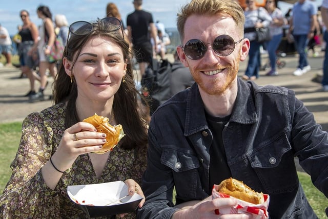 Vicky Ferguson and Dan Stephenson thought the burgers were fantastic.