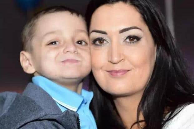 Bradley Lowery with mum Gemma Lowery on his sixth birthday in May 2017.