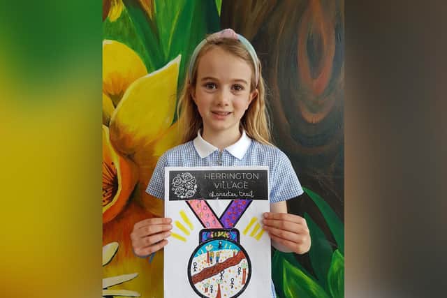 Annabelle Rogerson of East Herrington Primary School won the medal design competition