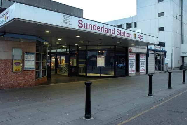 Sunderland station's entrance.