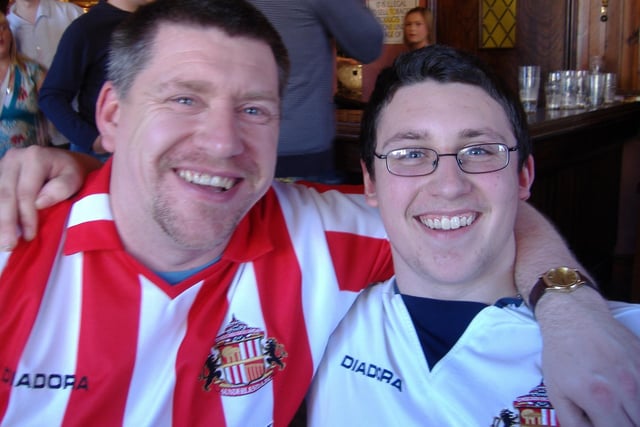 Happy fans as Sunderland secure promotion in 2007.