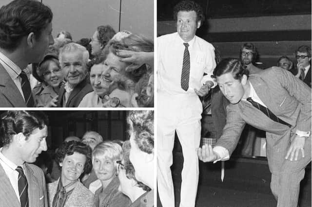 Prince Charles enjoying a day at Crowtree Leisure Centre. Re-live the memories.