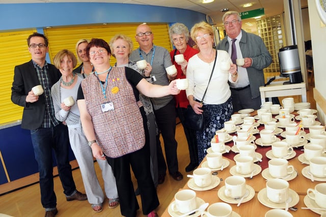 Tea-up for hospital volunteers who were treated to a "thank you " tea party at Sunderland Royal Hospital in 2011.