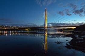 The Northern Spire bridge will be among the landmarks being lit up in Sunderland to mark the day of remembrance.