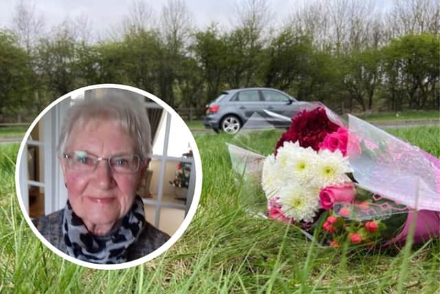 Floral tributes were left at the side of the A689 near Greatham after 75-year-old Easington grandmother Margaret Murray died following a car crash in 2021.