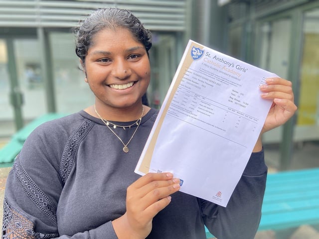 Josita Kavitha Thirumalai, 18, has secured a place at the University of Oxford.
Picture by FRANK REID
