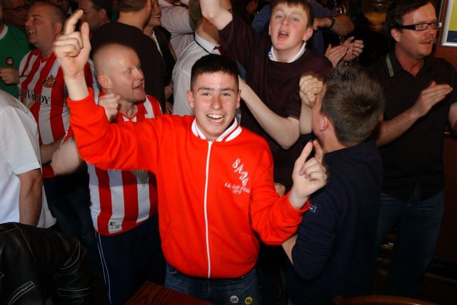 Champions! Sunderland were promoted to the Premier League in top spot and these fans were enjoying the celebrations in 2007.