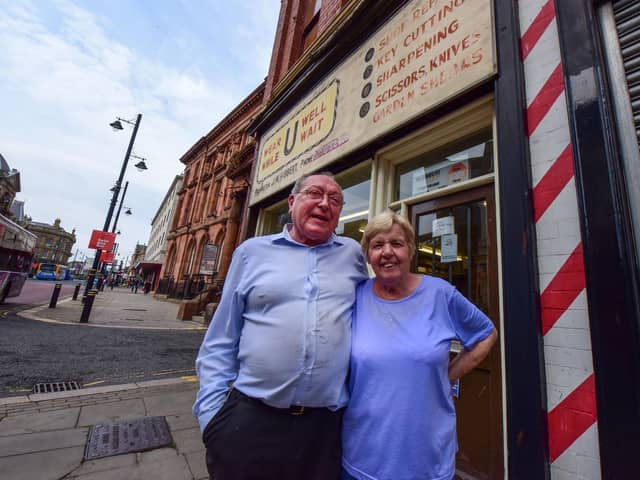 John and Jean Hibbert are off to enjoy a well-deserved retirement after more than 50 years of trading in the city centre.