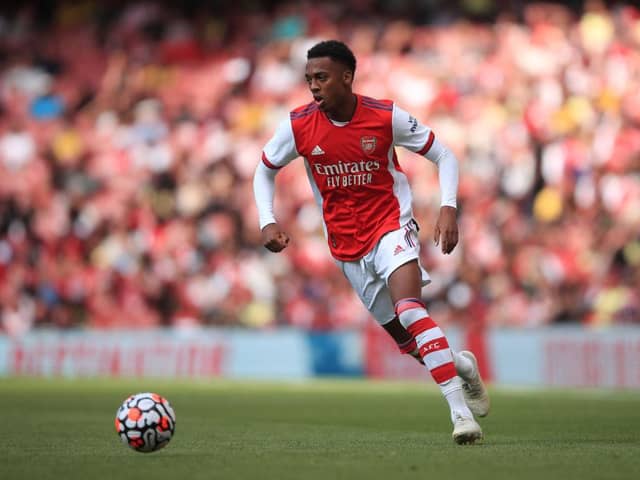 Joe Willock of Arsenal during the pre-season friendly between Arsenal and Chelsea. (Photo by Marc Atkins/Getty Images)