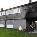 The aftermath of an alleged arson attack in Forth Close, Peterlee.