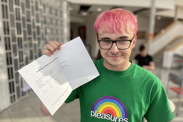 Milo Coates, 18, was relieved to get the results he needed to get onto his History degree course at Newcastle University.

Picture by FRANK REID