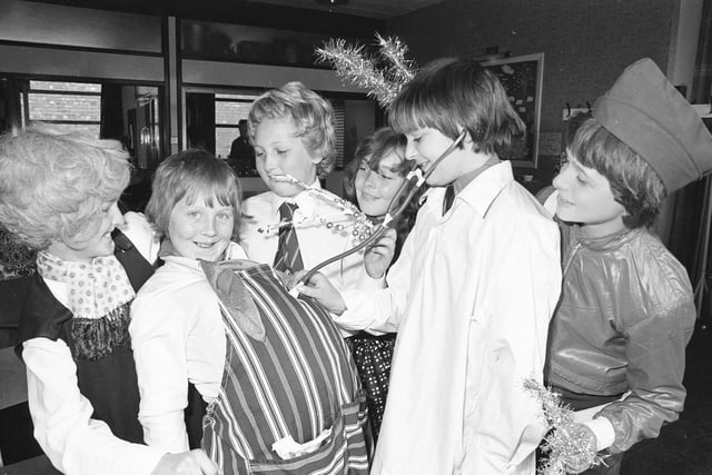 A dress rehearsal for the Redby Junior School Jubilee concert in 1977.