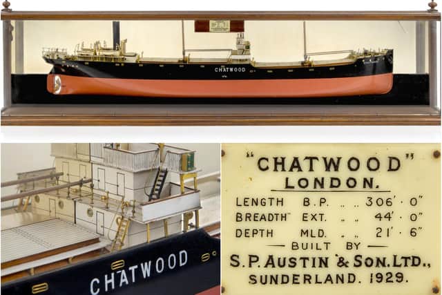 The model of the SS Chatwood which could fetch £4,000 to £6,000 at auction.