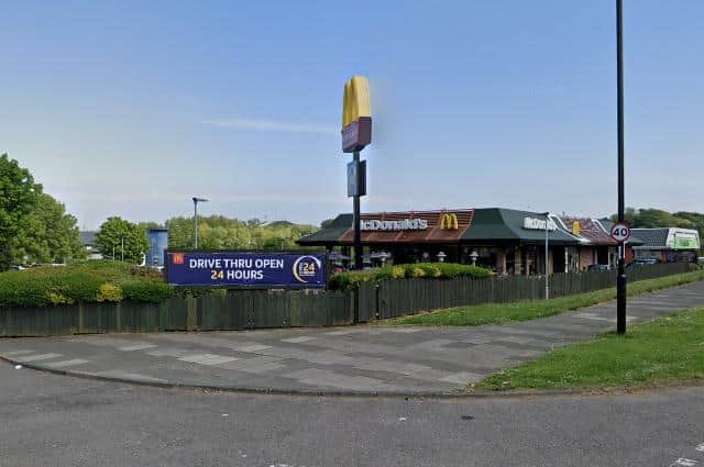 Lauren Liddle, 28, called at the burger chain’s drive-thru at North Moor Lane in Farringdon, Sunderland, at 6.20am.