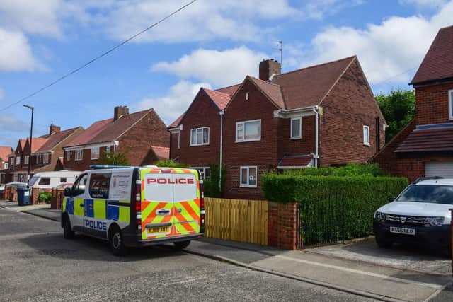 Police remained at the scene on Park Avenue, Silksworth, throughout the day on Friday, June 18.