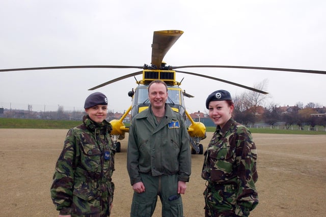An RAF Sea King helicopter was at Thornhill School as part of a careers and activities day in 2004.