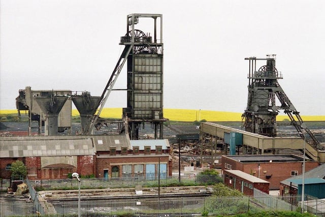 Demolition work was well underway at Easington Colliery when this photograph was taken in 1994.