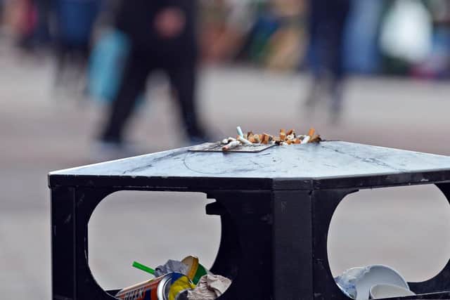 Eight smokers have been fined for failing to bin their cigarette ends