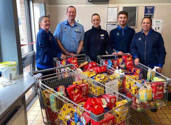 Aldi in Millfield staff members. From left: Tracy Oliver, store manager Barry Robinson, Gemma Marshall, Matthew Keerey and Rihanna Oliver.