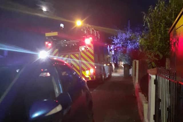 One of the fire engines called to the incident. Picture by Mary Cartwright