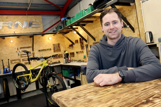 Joe Young from Washington has set up his new business, Cycle Refuge North East.

Photograph: Helen Smith Photography