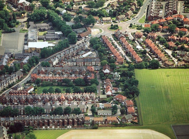 An aerial view of Tunstall Road in 2003.