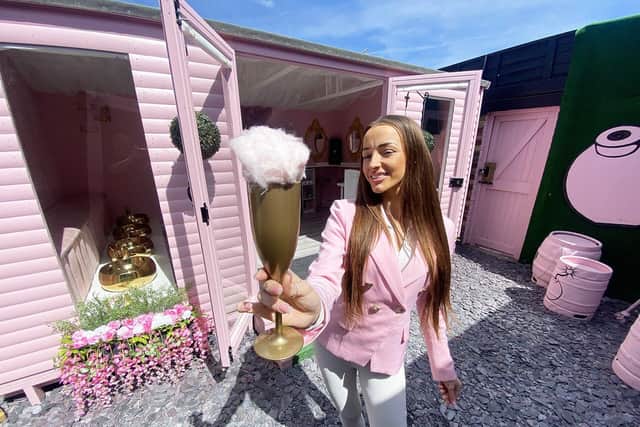 Regan Freeman outside of the Pamper Hut at Blow Lounge, Seaham. Picture by FRANK REID