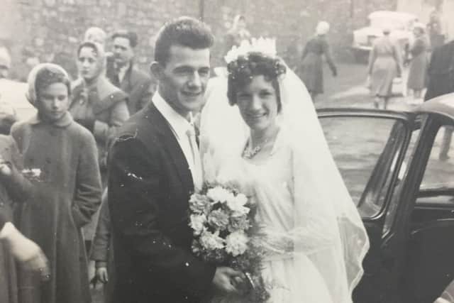 Harry and Selina Johnson on their wedding day.