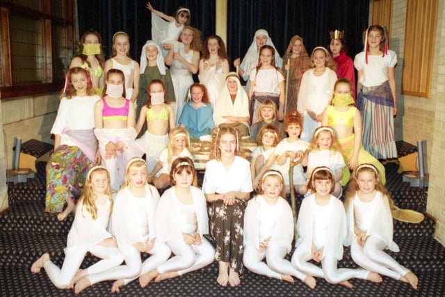 Members of the Rowena Thompson School of Dance who staged their Nativity at Fulwell Methodist Church hall for the Echo's Toy Sack Appeal in 1991. Were you in the show?