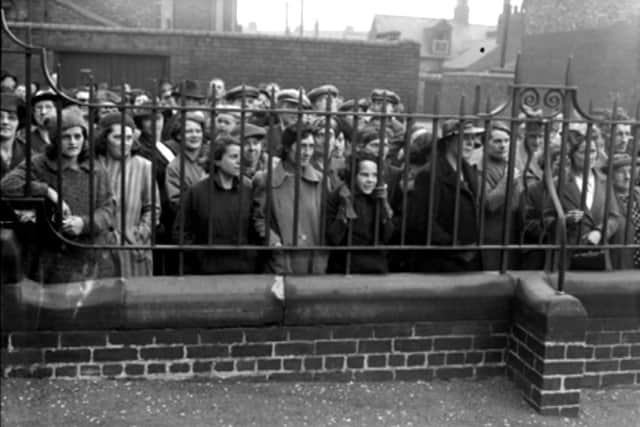 Saying goodbye to loved ones who were being evacuated from Sunderland in 1939.