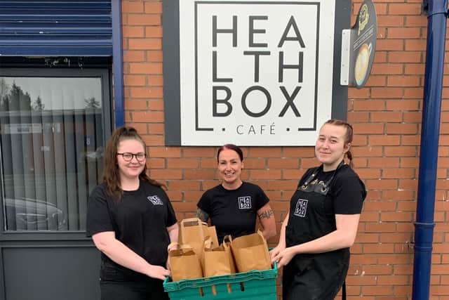 The team at Health Box Nutrition providing healthy meals for the community