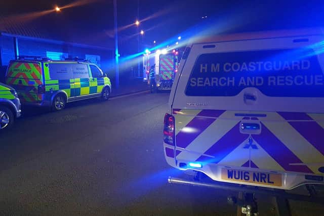 Emergency services at the scene of the incident at Roker beach, Sunderland. Photo by Sunderland Coastguard Rescue Team.