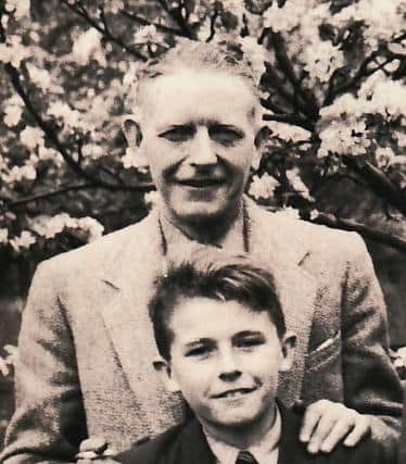 A young Sandy Phillips pictured with his father who was called Alexander Wallace Phillips, and was known as Wally.