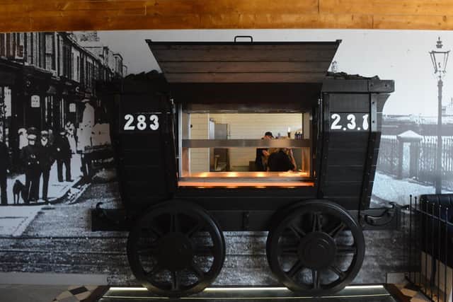 A recreation of a coal wagon - a chaldron wagon - is at the kitchen pass