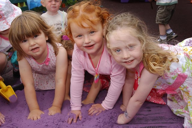 Children from the New Beginnings Nursery in Southwick had their own 'day at the beach' to celebrate the end of term in 2008.