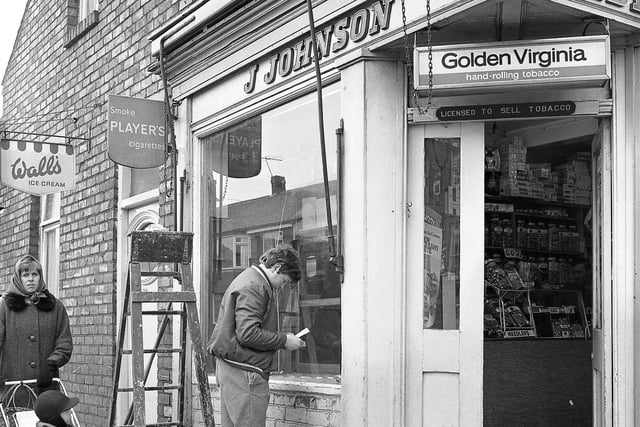 The Fulwell Road sweet shop of J Johnson in 1970. Did you get a bag of midget gems from here?