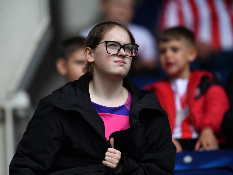Sunderland fans at Preston North end as the Black Cats lost 2-1 at Deepdale in the Championship.