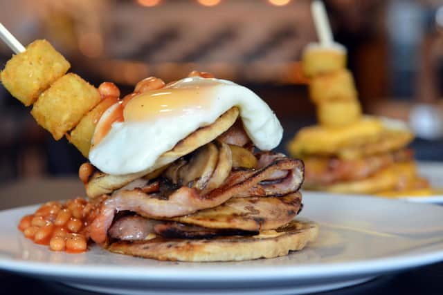 The Posh Breakfast stack, priced £6.50