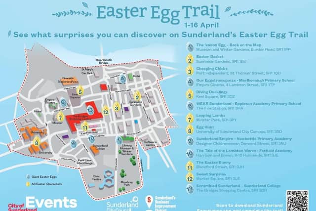Easter Egg Trail map 2023.