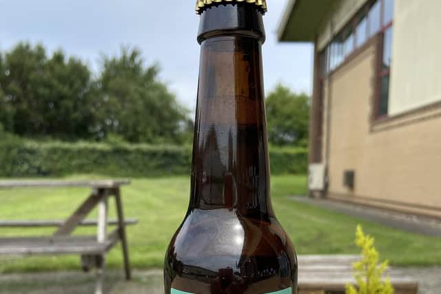 A bottle of the new lager brewed at Maxim Brewery. Picture by FRANK REID