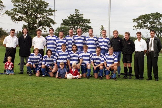 The Washington Nissan football team in the picture in 1996. How many faces do you recognise?