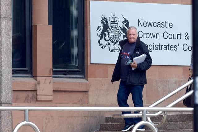 Billy Charlton arriving at Newcastle Crown Court.