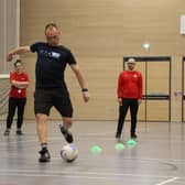 Ritchie Dunning playing walking football at Beacon of Light.