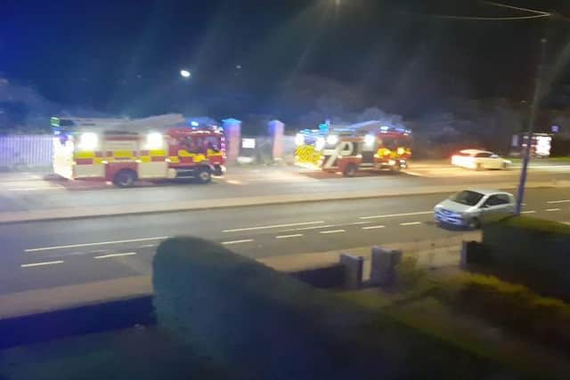 Firefighters at the scene of the incident on Leechmere Road in Sunderland. Photo by Irena Wate.