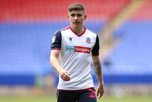 Declan John playing for Bolton Wanderers.